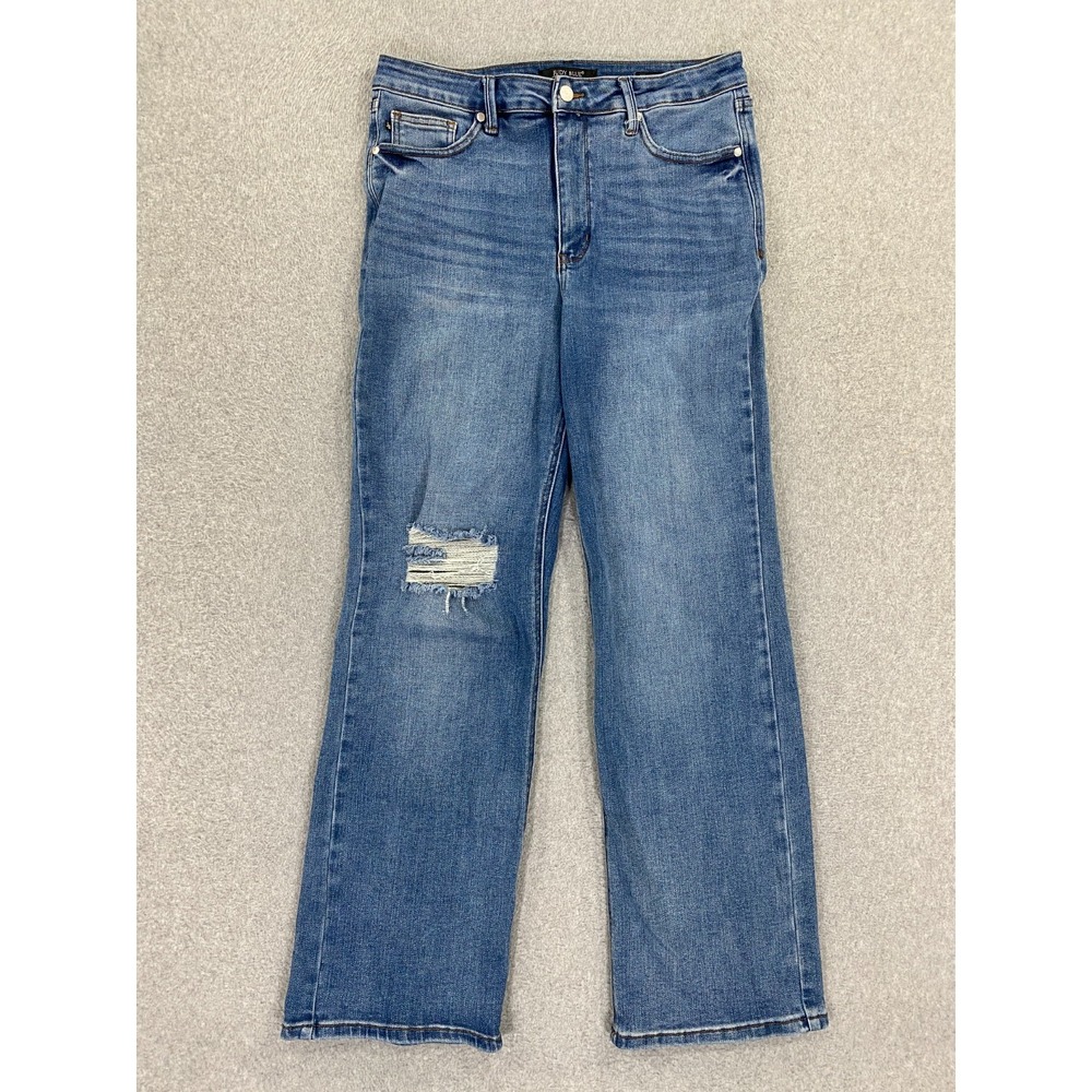 Judy Blue 90s Straight Fit Jeans Womens 13/31 Medium Wash Stretch Denim Boho Mom